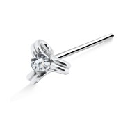 Stone Design Silver Straight Nose Stud NSKA-91